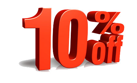 10 Percent Discount all cleaning